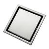 Floor Drain Stainless Steel Rollover Type Brushed Odor Resistant Concealed Waste Grate for Bathroom