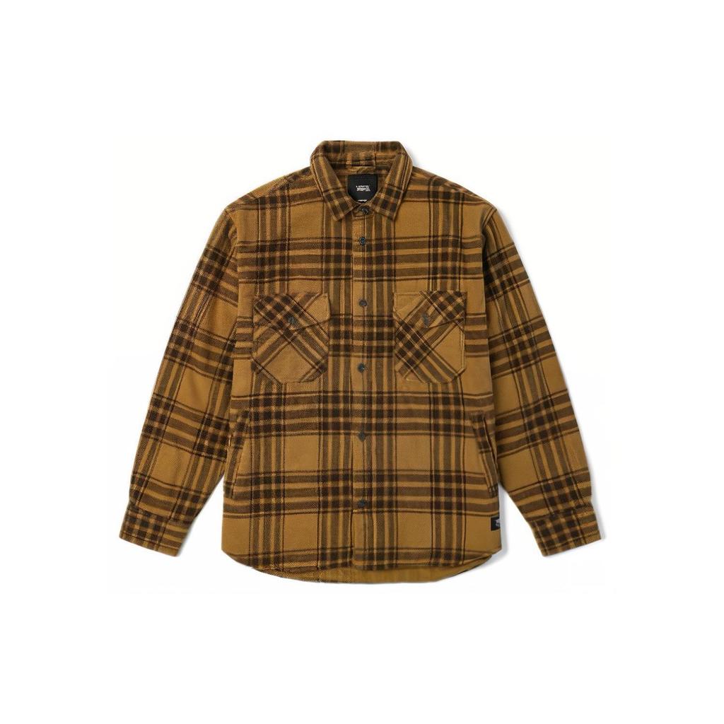 Vans Plaid Button-Down Pocket Long Sleeve Shirt Men shirts Yellow VN00006RDZ9