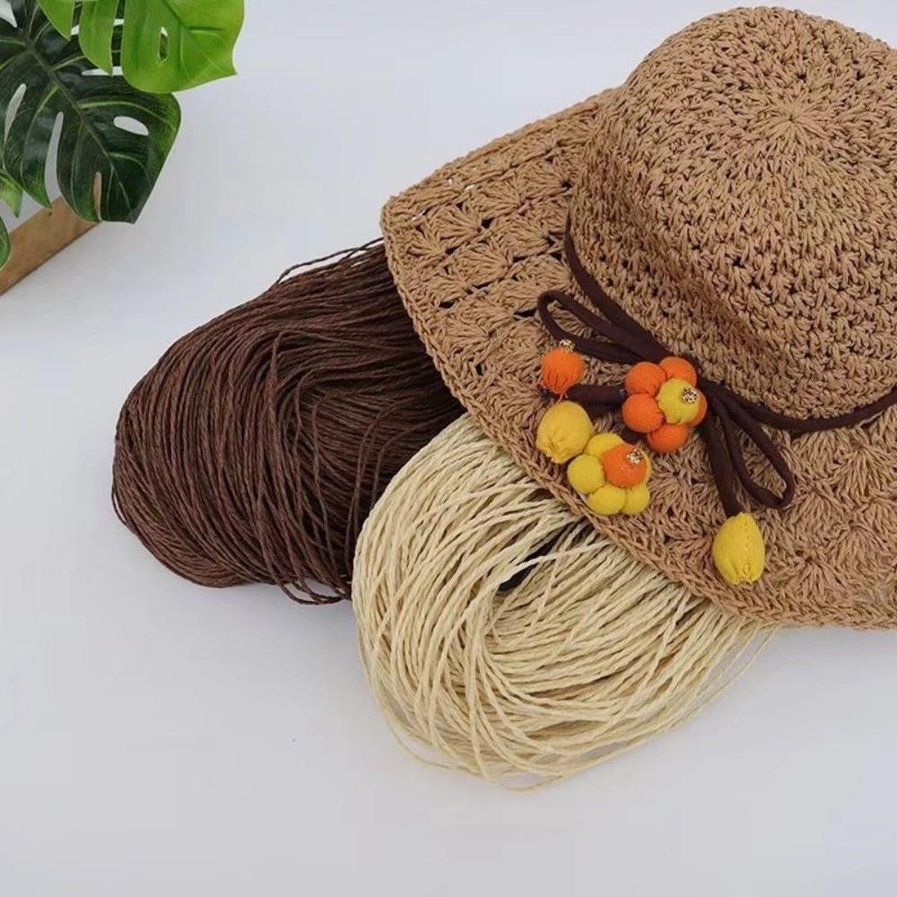200g Natural Fiber Crochet Yarn 2-ply Yarn Hand Knitting Yarn Raffia Straw Yarn  Handcrafts Material