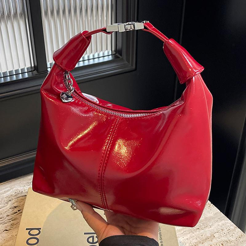 Retro Texture Wine Red Handbags 2024 New Women'S Coin Purses Versatile One Shoulder Crossbody Bags Commuting Travel Tote Bag