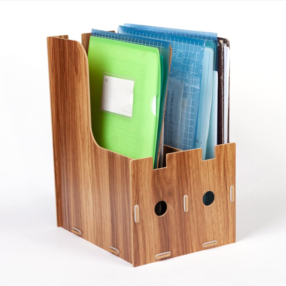 Magazine Book File Stand   File Sorter   Desk Storage Box  Black
