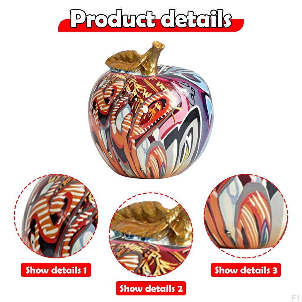 Graffiti Figurine Statue Fruit Sculpture Colorful Modern Desktop Ornament for Office Entry Cabinet
