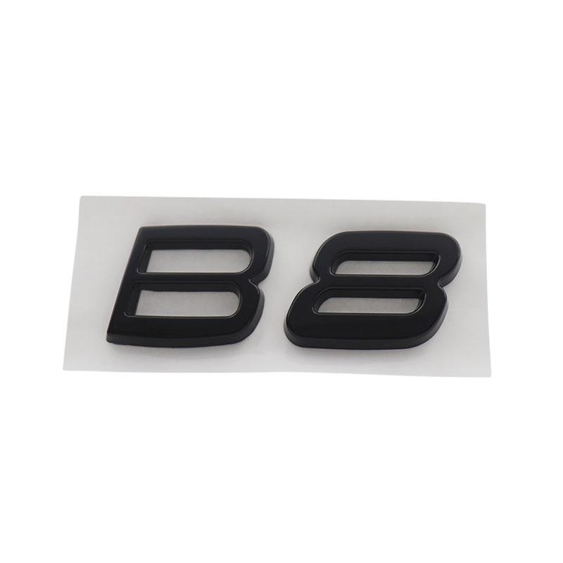 3D Premium B3 B4 B8 Letters for car Engine Hood Fender trunk Tail Rear Decal Emblem Badge Sticker