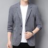 Summer Men Thin Coat Men S Suit Jacket Autumn Linen Solid Color Casual Suit Korean Slim Fit Formal Business Suit Jacket