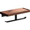 HeMu Solid Wood Tissue Holder Without Punching, Toilet Paper Box, Toilet Phone Storage Rack, Walnut Roll Paper Holder Simple