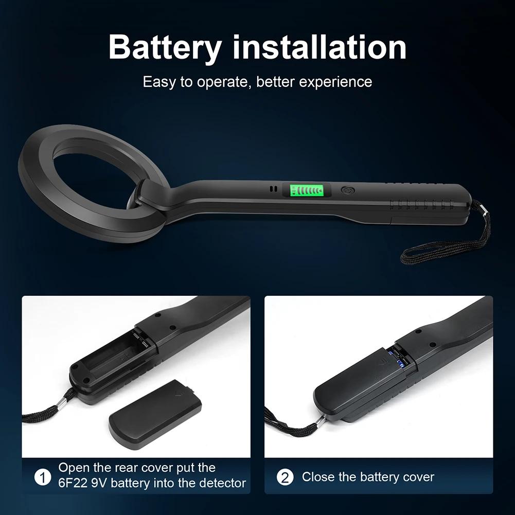 Metal Detector Handheld Metal Alarm High Sensitivity Metal Scanner Security Checker Pinpointer Search Coil Metal Detect Tools