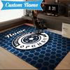Custom Name FC Orenburg Emblem Rug Game Carpet, Floor Mat for Bedroom Living Room Entryway Rug, Home Decor Idea Gift for Christmas Birthday