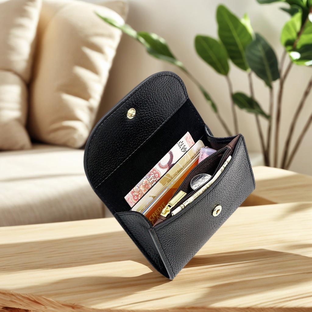 Stylová velkokapacitní měkká PU peněženka na karty a mince se zipem se vzorem liči