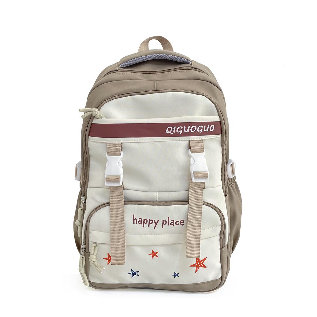 Large Capacity, High Value, Simple Color Contrast, Versatile Schoolbag, Junior High School Student, High School Student, College Student