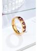 2024 Women's 18K Gold Plated Diamond Heart Ring - Light Luxury High-End Titanium Steel Jewelry