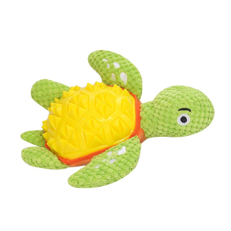 Manufacturer  Tortoise Design Pet Product Durable TPR Plush Dog Chew Toy (Green,M)