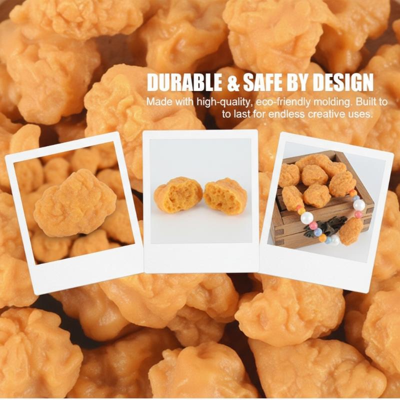 Realistic Simulation Food Model Set Fake Chicken Popcorn for Culinary Display Kitchen Scene Café Decoration Props