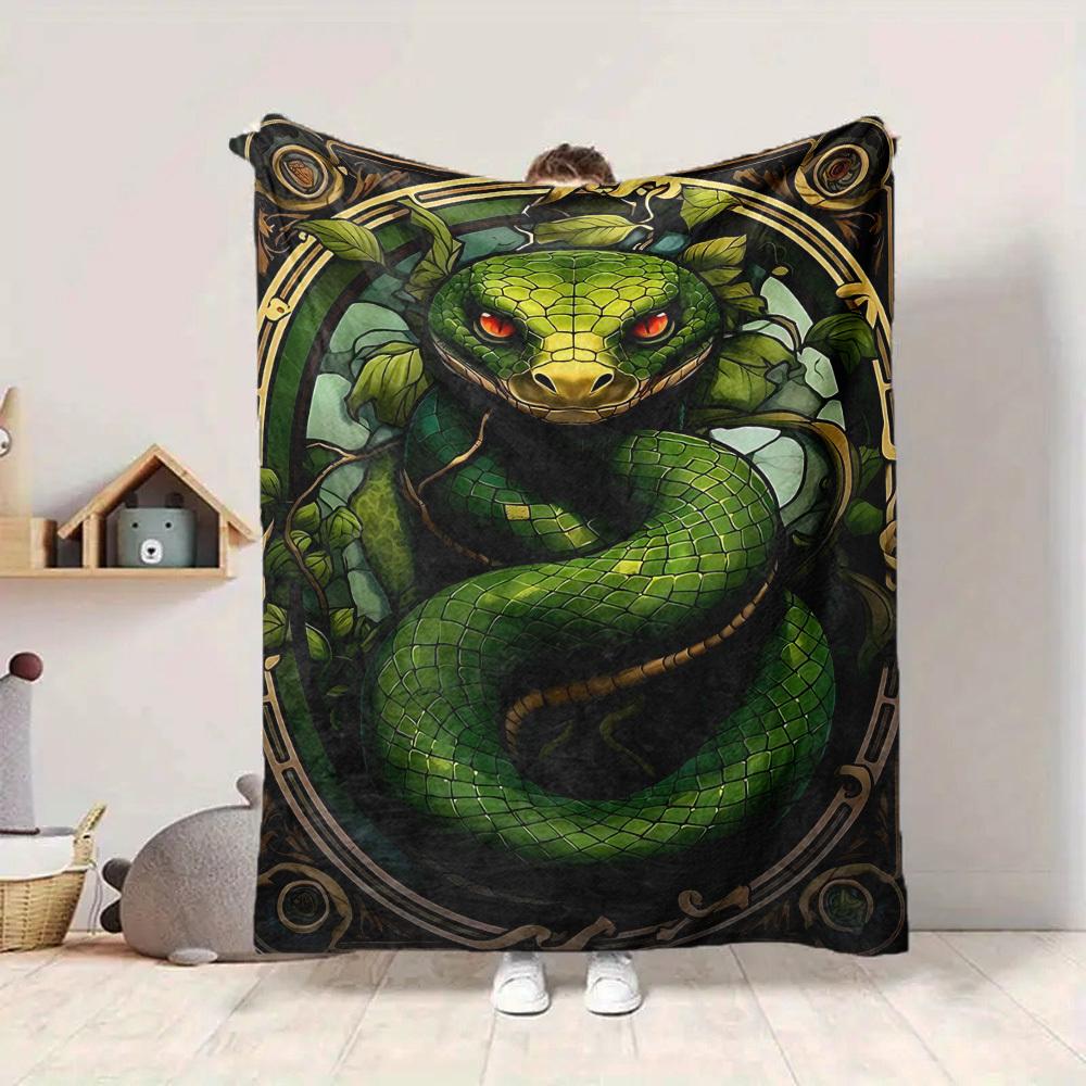 1PC Serpent Ornament Blanket, Throw For Sofa, Bed, Travel, Printing Blanket With Soft And Warm Fabric Yy250918192