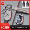 MRS2 2025 Hot Car Sticker Zine Alloy Car Key Case Cover Shell Holder For Mercedes Benz A B C E Class GLS GLA GLK GLC CLS CLA AMG W204