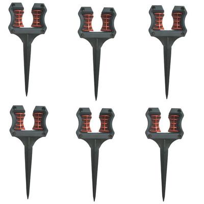Lot De 6 Guides Piquets Pour Tuyau D'arrosage Avec Rouleaux - Support Jardin