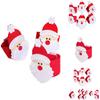 Christmas Decorations 3d Santa Claus Non-woven Tablecloth Set For Hotels And Dining Tables In Stock