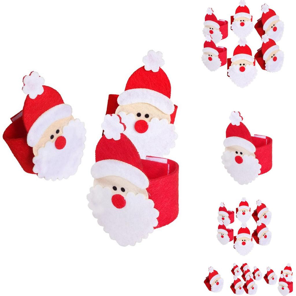 Christmas Decorations 3d Santa Claus Non-woven Tablecloth Set For Hotels And Dining Tables In Stock
