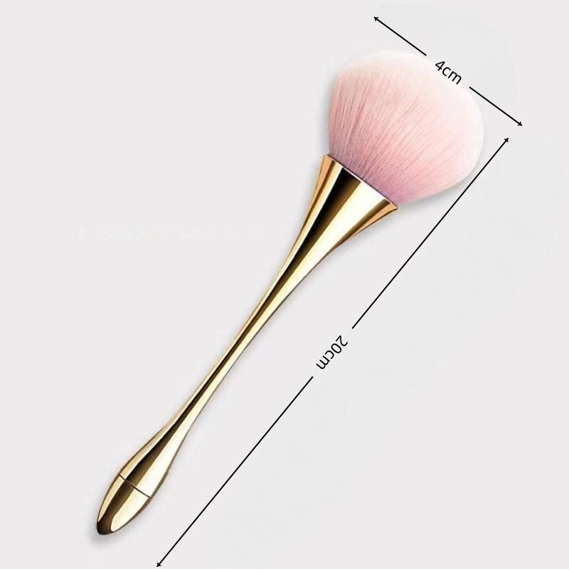 Large Waist Handle Makeup Brush, Fluffy Loose Powder & Blush Brush for Beginners, Soft Bristle Multifunctional Nail Dust Brush for Manicure Cleaning