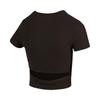 Nike Round Neck Solid Color Knitted Short Slim Fit Short Sleeve T-Shirt Women Tops Black HJ0720220