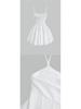 New Summer Fashion Evening Gown: Sexy Solid Color Pleated Dress with Back Zipper & Spaghetti Straps