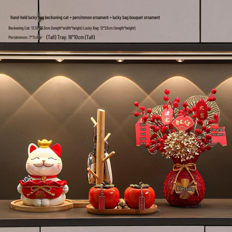 Cat Figurine - Perfect for Home Entry, Living Room, Wine Cabinet, or Shoe Cabinet Decoration; Ideal Housewarming Gift