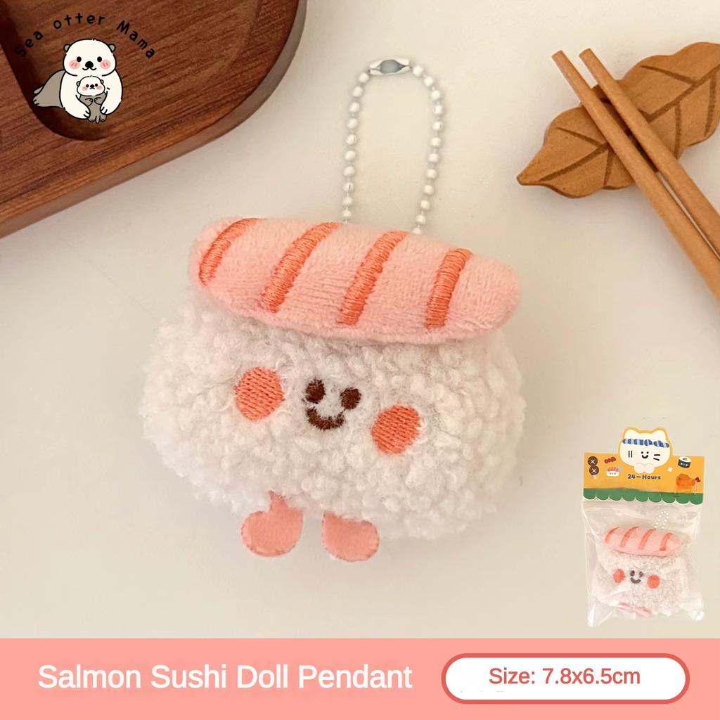 1 Generic 6 12 Pcs Cute Plush Sushi Food Doll Pendant Soft Stuffed Backpack Keychain Bag Charm For Bag Decor And Gift Lovers