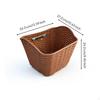 Rear Basket, Large Capacity Wire Waterproof, Sturdy Duty Brown Liner