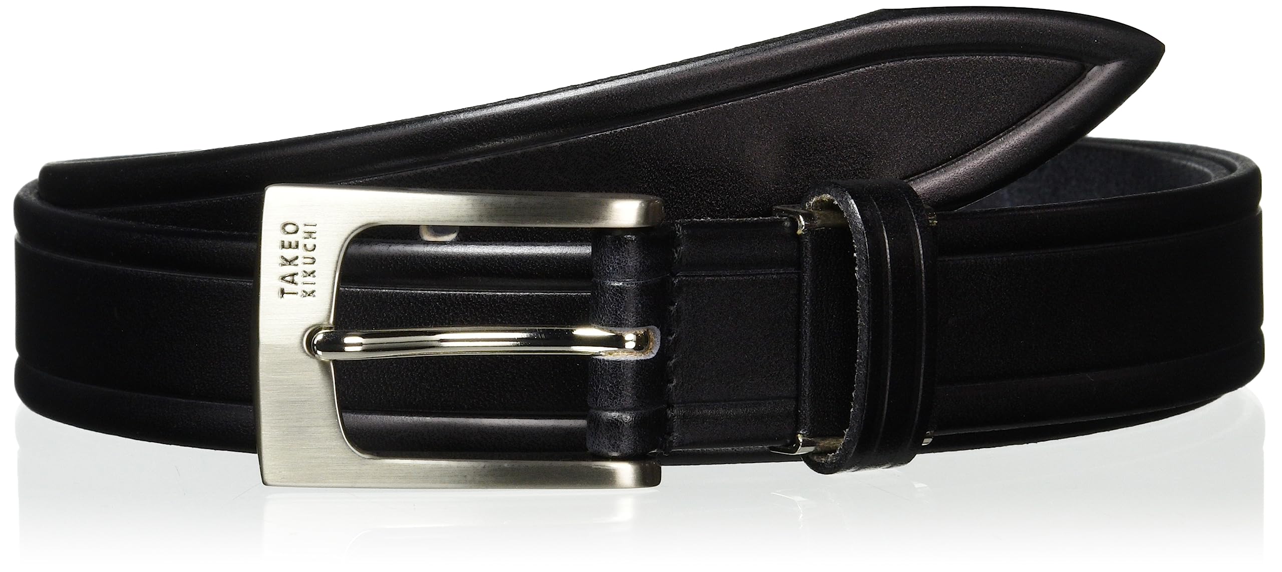 

Takeo Kikuchi Сделано из Натуральной Кожи Ремень Мужской Регулируемого Размера, Деловой/Повседневный, Япония, Кожа, Цельный, чёрный