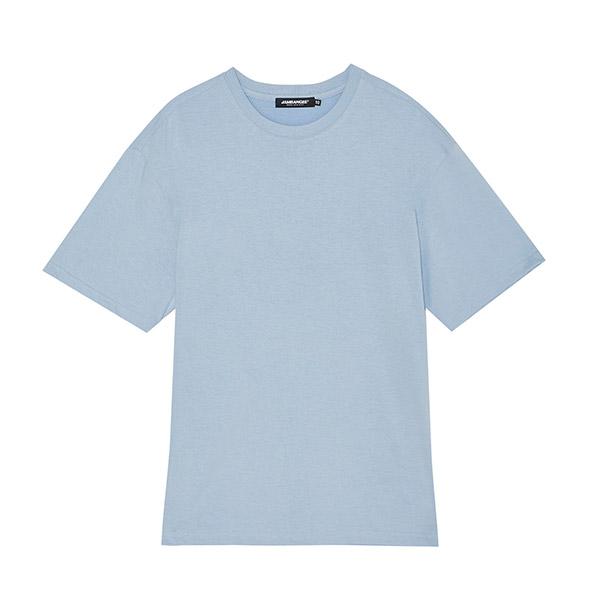 Unisex) Back 2-Color Big Graphic Coolmax Short Sleeve T-Shirt (Oversized)_Am2Wts491-Sb
