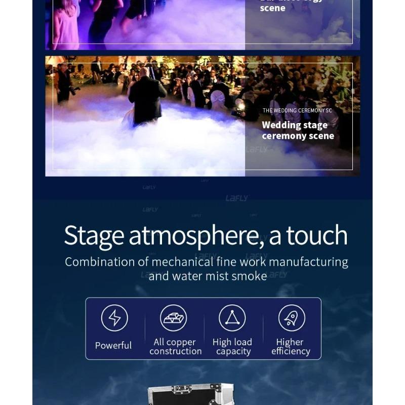 2000/5000W Water Mist & Low Lying Fog Smoke Machine - DMX & Remote Control, Ideal Wedding/DJ/Concert/Dance Event Equipment