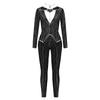 Cosplay Christmas Thriller Night Mike Men's Striped Digital Printed Bodysuit Halloween Costume