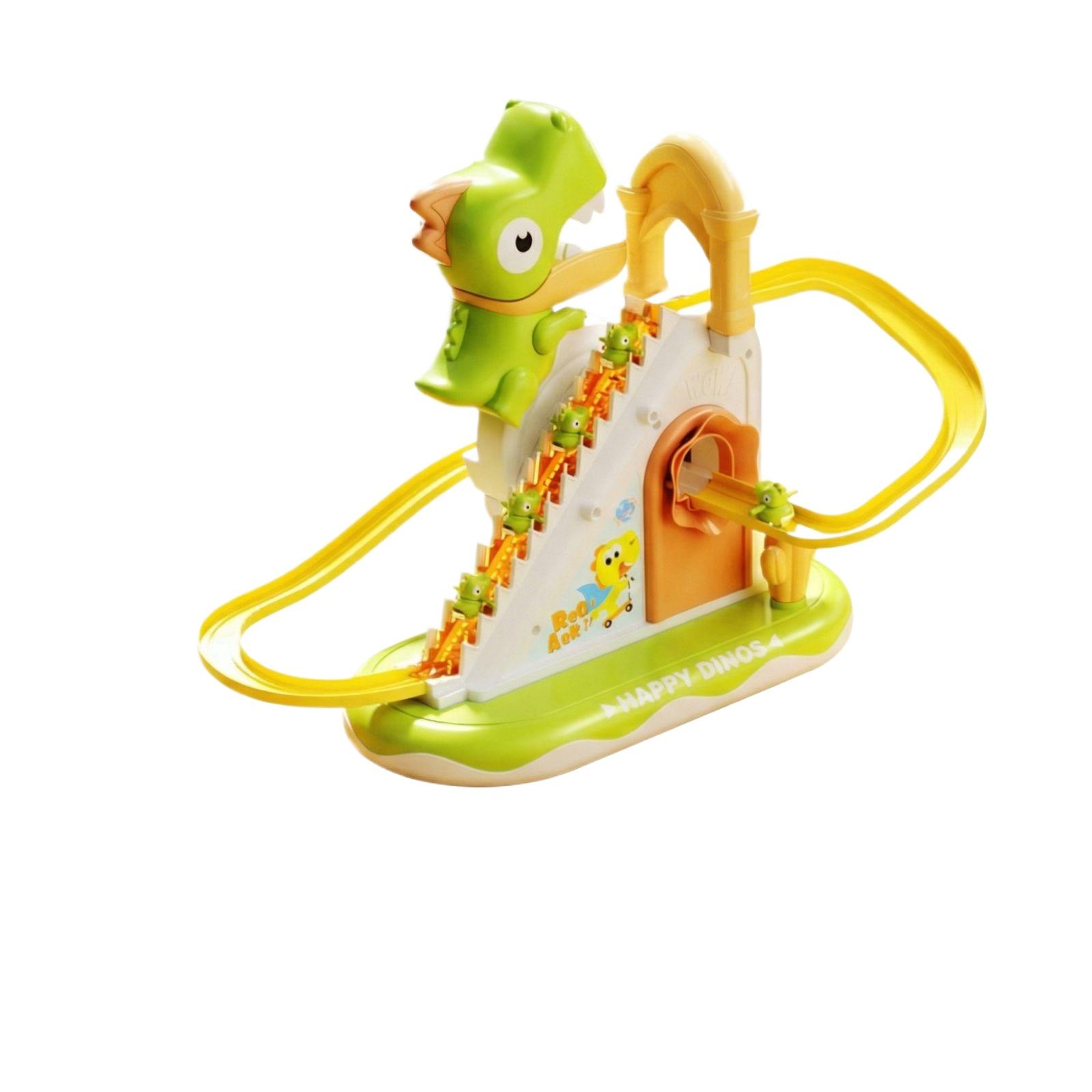 Children s Dinosaur Climbing Stairs, Children s Puzzle Electric Track, Female And Boy Toys, Sliding Slide, Playing Home