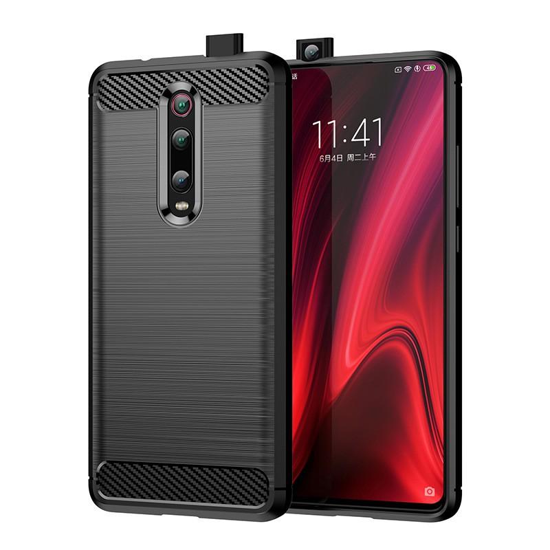 

Подходящий чехол для телефона Red Rice K20Pro Premium, K20, с рисунком из углеродного волокна, устойчивый к падениям, ТПУ Red Rice K30 K30i 5G чёрный