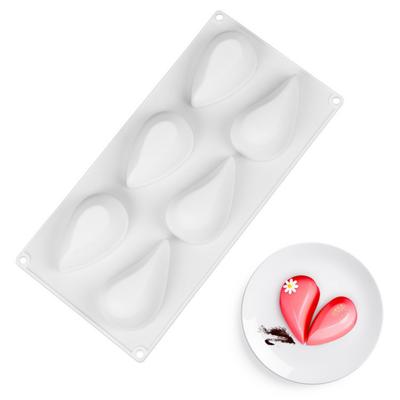 6 combinazioni di stampi in silicone per mousse a cuore, stampi per dolci in silicone a forma di cuore con doppio incantesimo