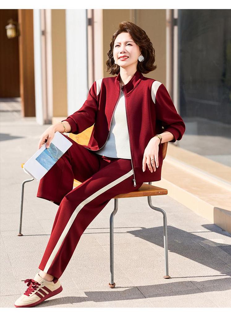 Spring & Autumn Casual Two-Piece Set for Young and Middle-Aged Women
