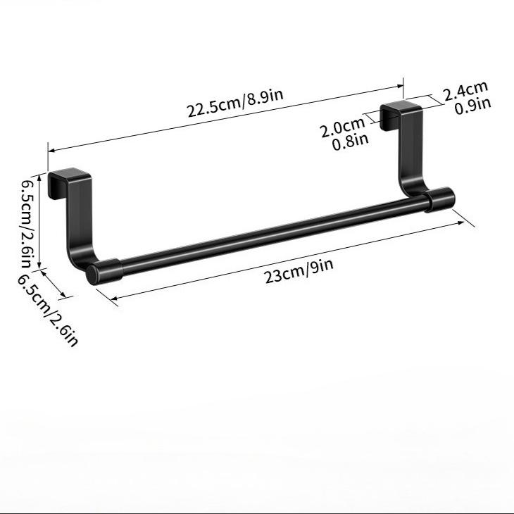 Towel Rack No-Drill Door Hanging Towel Holder Perfect for Bathroom and Kitchen Towel Storage Durable Space-Saving Shelf for Home Use