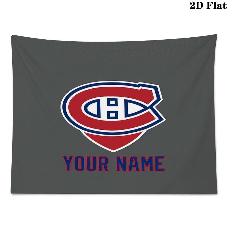 Custom Name Montreal CanadiensPrinted Tapestry – Wall Hanging for Bedrooms, Dorms, and Home Decor