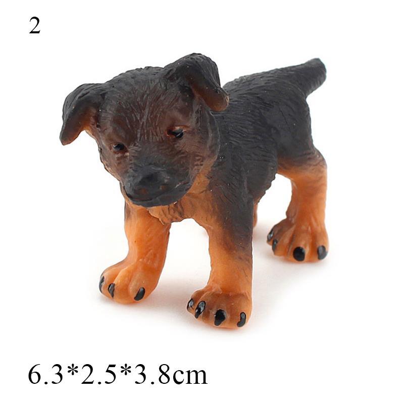 Mini Cute Vivid Dog Figurine Home Decor Simulation Mini Dog Model Miniature Dog Living Room Desktop Ornament Bonsai Decoration