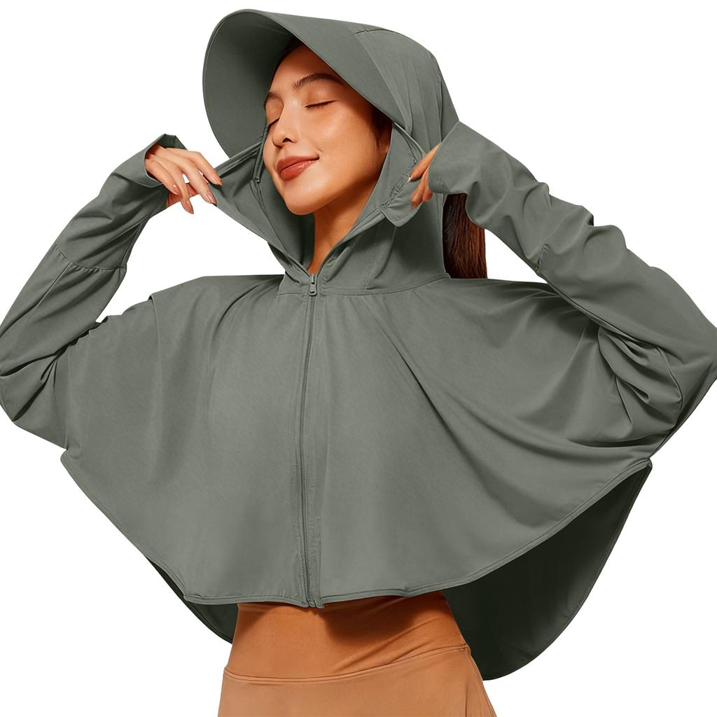 Women's Ice Silk UV Thin Breathable Loose-fitting Cycling Sun Clothing
