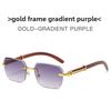 Cheetah Pattern Modern Metal Square Sunglasses With Blue Lenses For Stylish Sun Protection
