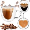 Double-walled Thermal Glass, 220 Ml, Heart, Coffee/tea Mug, with Handle