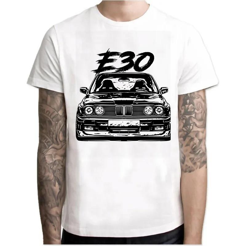 New Arrival Cool Automotive Car Turbo E30 men t shirt Anime T-shirts tee shirt homme TShirt  men clothing Q7