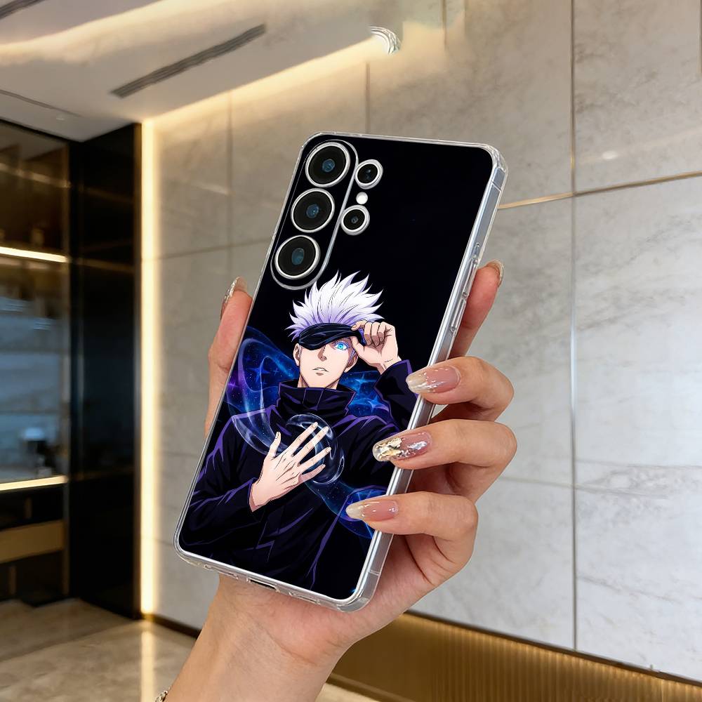 Favorite Anime Characters-S-Satoru G-Gojo Clear Soft Silicone Phone Case forSamsung S25, S24, S21, S22, S23, S30, Ultra,  Plus