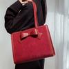 Elegant women's large-capacity bag 2024 new bridesmaid bag wedding bag single shoulder tote bag red bridal bag