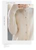 Women's Hollow Lace Wool Cardigan - Half-High Neck, Long Sleeve, Thick Autumn/Winter Style, Versatile, Fashionable Top