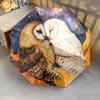 1 PC Automatic Folding Umbrella - Owls Pattern, Portable & Foldable Design with 8 Ribs, Christmas Birthday Gifts