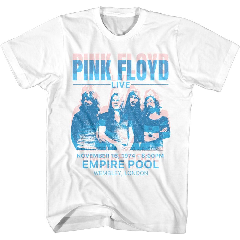 

Pink Floyd Live Wembley London 74 Mens T Shirt Empire Pool Concert Rock Band Top L