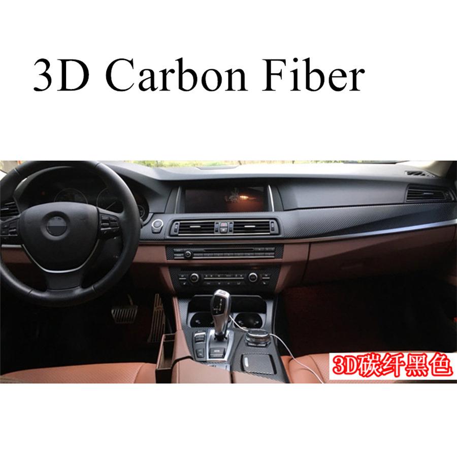 3D Carbon Fiber Pattern Vinyl Car Interior Trim Sticker For BMW 5 Series F10 F18