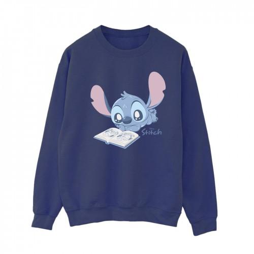 Lilo & Stitch Womens/Ladies Reading Lying Down Sweatshirt