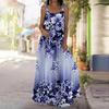 Women's Slip Dress Maxi Long Dress Ink Flower Painting Print Dress Spring & Summer Leisure Vacation
